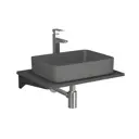 Раковина накладная Bauedge hotel BF1196 48см цвет темно-серый