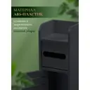 Шкаф для ванной OQQI Bathroom-Organizer-bl 17x78x17 см чёрный