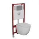 Комплект KLUDI 6 в 1: инсталляция KLUDI Rak80000-RAK80010-SIN-TS-EVI-151 с клавишей хром безободковый Bau SinteSi EVI быстросъемное сиденье микролифт