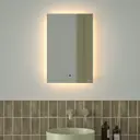 Зеркало для ванной Defesto Glow DF 2512R с подсветкой 40x60см