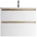 Тумба AM.PM X-Joy M85A-FHX0802-WC0802WG подвесная, 80 см, 2 ящика, белый глянец, с раковиной