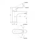 Смеситель для раковины Abber Eleganz AF8310B однорычажный цвет черный матовый