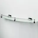 Полка стеклянная WasserKRAFT с бортиком Wern K-2544 цвет хром