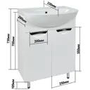 Тумба под раковину напольная Doratiz Афина 50 9912.472 белая Уют 50