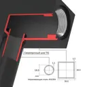 Полотенцесушитель водяной Е-образный Onix Vega Turn Right Black 40x60 см боковая подводка 1/2" нержавеющая сталь цвет черный матовый