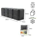 Компостер Prosperplast IKSM1600C-S411 1600л, черный
