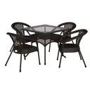 Стол садовый Aiko Deco 80 см х 80 см х 75 см металл коричневый