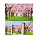 Фотосетка Рада FTSRADA018B для декора заборов Сакура 158x600 см