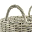 Кашпо С0486 Verda line 30 см 20 л искусственный ротанг серый