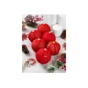 Набор елочных шаров Elan gallery 970091 бархат 9.5 см полиуретан красный 6 шт