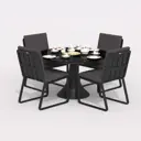 Садовая мебель для отдыха Ideal patio Outdoor style DIVA GIRA grey алюМиний бежевый:стол, 4 кресла