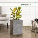 Кашпо Cube hl50-35g Evabrick 35 см 50 см 51 л полимербетон серый/серебристый