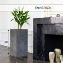 Кашпо Cube hl80-40g Evabrick 40 см 80 см 113 л полимербетон серый/серебристый
