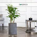 Кашпо Cylinder hl35-30g Evabrick 30 см 35 см 19 л полимербетон серый/серебристый