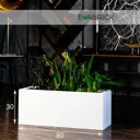 Кашпо Rectangle hl30-80w Evabrick 30 см 30 см 52 л полимербетон белый