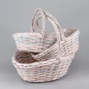 Корзина Азалия декор 37x34 см ива цвет розовый