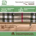 Матрас для качелей садовых 180x60 см поликоттон/оксфорд новая английская клетка