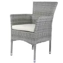 Кресло садовое Azzura Diana 59 см x 74 см x 85 см искусственный ротанг серый/серебристый