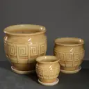 Набор горшков 3шт. Меандр бежевый 10л. 3л. 1.2л