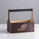 Кашпо 6923830, 23.5x12x22см, 1л, Дерево, Коричневый
