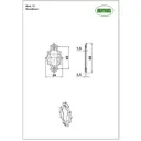 Накладка на ключевой цилиндр AMIG 13-60x34 цвет черный