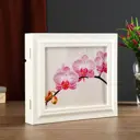 Ключница "Орхидея" пластик, 31x26 см, цвет белый