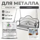 Эмаль по металлу и ржавчине Malare FastCorr износостойкая быстросохнущая цвет RAL 7024 графитово-серый(темный) матовая 1.25 кг