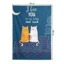 Плед Joyarty blan_46218_130x180, 180x130 см, велсофт, цвет синий