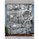 Фотошторы Габардин 290x265 см Homepick CityWhiteBlack/3215/