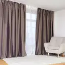 Штора Этель 7523185 на шторной ленте, 270x170 см, цвет серый