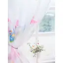 Тюль с печатным рисунком "Заяц" YML1642 на шторной ленте 250x500 см, цвет голубой