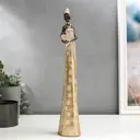 Фигурка сувенирная Simaland Африканка в золотом платье с кувшином 38x8x6.4 см