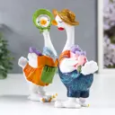 Фигурка сувенирная Simaland Гусь с гусыней - признание в любви набор 2 шт. 15x7.5x6 см