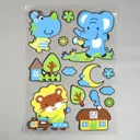 Наклейка интерьерная "Дикие зверушки" 79x49 см