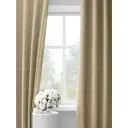 Комплект бежевых штор в клетку Decoracion 145x275см - 2 шт