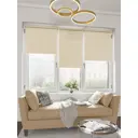Рулонная штора Блэкаут Кристалл Domlegrand 160x175 цвет крем