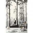 Фотообои флизелиновые Dekor vinil 200x260 см Лес с оленями