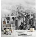 Фотообои флизелиновые Dekor vinil 300x260 см Самолет над городом