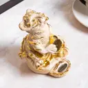 Статуэтка из мрамора Bogacho Тигренок Джой кремовая