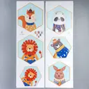 Наклейка интерьерная цветная "Зверята" 30x90 см 2 листа