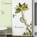 Наклейка интерьерная цветная "Ленивец на пальме с книгами" 60x90 см