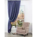 Штора Amore mio RR Soft-4332C 26206 на шторной ленте 270x200 см цвет синий