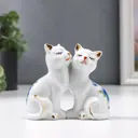 Сувенир Simaland "Два котёнка в цветочек" 7x8 см