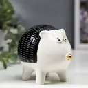 Сувенир Simaland "Ёжик в очках" бело-чёрный с золотом 8.8x7.8x11 см