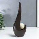 Сувенир Simaland Абстракция Изгиб и шар матовый шоколад 24.5x7x9.5 см