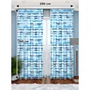 Фотошторы Габардин 290x265 см Homepick StringsleavesBlue/5552/
