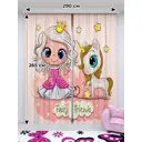 Фотошторы Габардин 290x265 см Homepick PrincessUnicorn/1881/