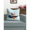 Наволочка декоративная Gustav House из флиса 45x45 "Мишка на самолете" 273