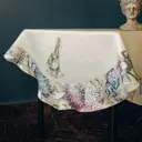 Скатерть Myatashop овальная Кролик в цветах 155x180 см