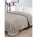 Покрывало Romance стеганное 120719, 220x240 см, велюр, цвет капучино